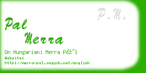 pal merra business card